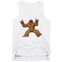 Funny Bigfoot Sasquatch Graphic Rock On Tank Top