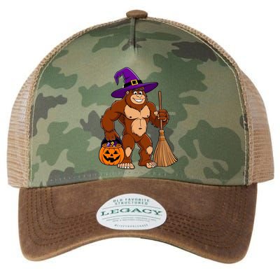 Funny Bigfoot Sasquatch Witch Halloween Costume Legacy Tie Dye Trucker Hat