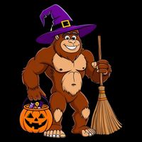 Funny Bigfoot Sasquatch Witch Halloween Costume 16 in Basic Backpack