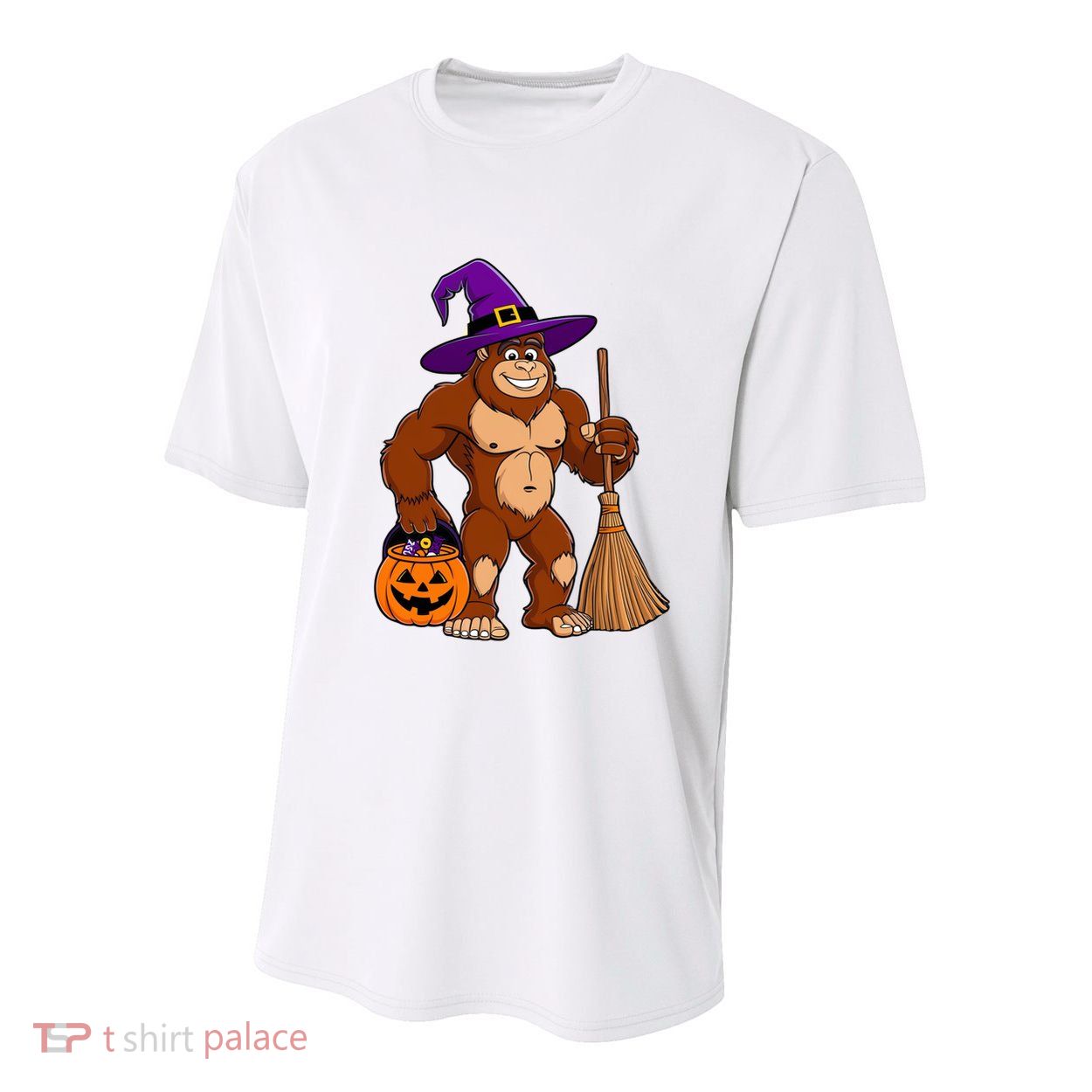Funny Bigfoot Sasquatch Witch Halloween Costume Youth Performance Sprint T-Shirt