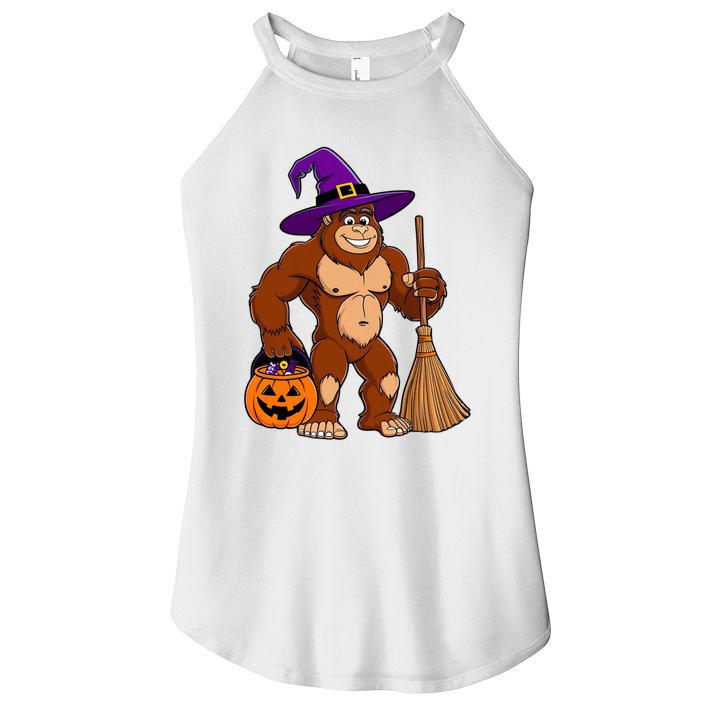 Funny Bigfoot Sasquatch Witch Halloween Costume Women's Perfect Tri Rocker Tank