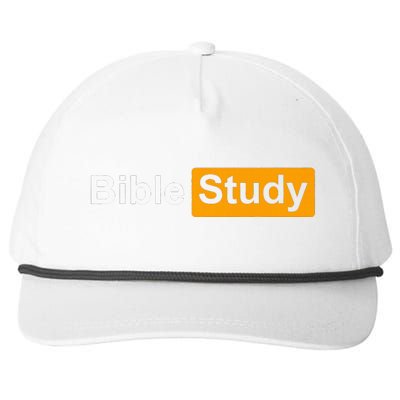 Funny Bible Study Hub Logo Sarcastic Adult Humor Snapback Five-Panel Rope Hat