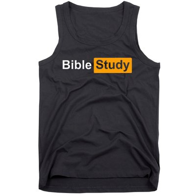 Funny Bible Study Hub Logo Sarcastic Adult Humor Tank Top