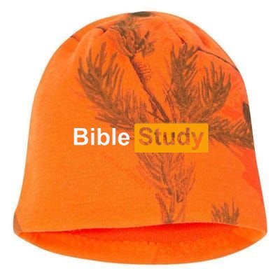 Funny Bible Study Hub Logo Sarcastic Adult Humor Kati - Camo Knit Beanie