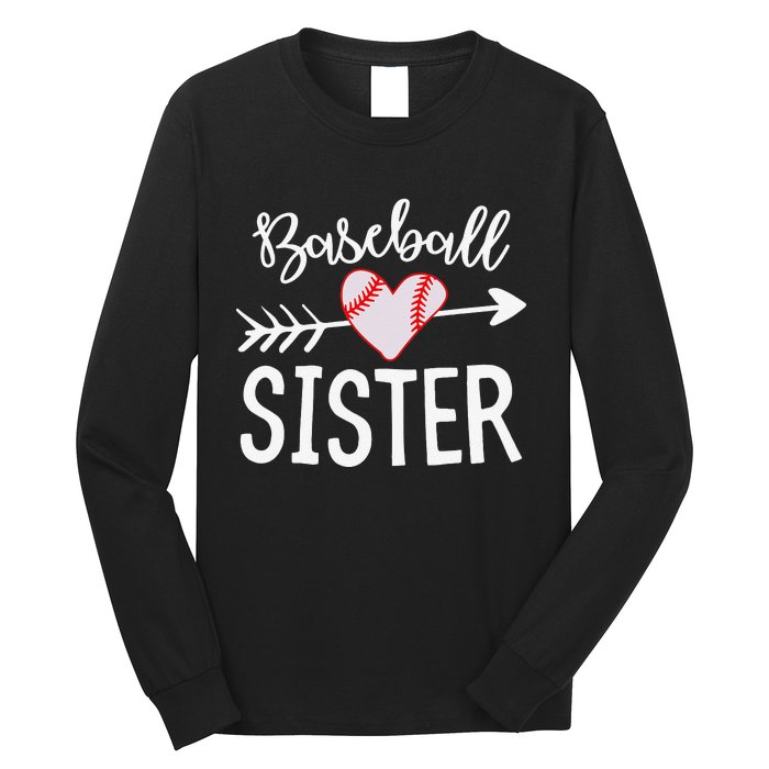 Funny Baseball Sister quote Sister cool Baseball Sister Long Sleeve Shirt