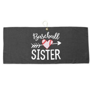 Funny Baseball Sister quote Sister cool Baseball Sister Large Microfiber Waffle Golf Towel