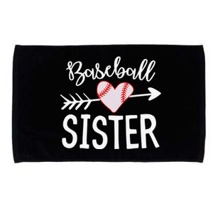 Funny Baseball Sister quote Sister cool Baseball Sister Microfiber Hand Towel