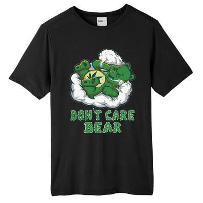 Funny Bear Smoking Weed Cannabis Marijuana 420 Stoner Gift Tall Fusion ChromaSoft Performance T-Shirt