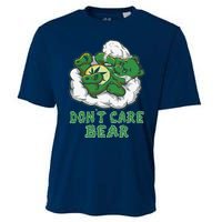 Funny Bear Smoking Weed Cannabis Marijuana 420 Stoner Gift Cooling Performance Crew T-Shirt