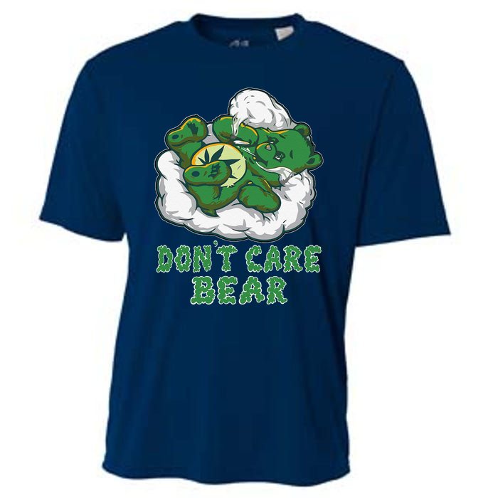 Funny Bear Smoking Weed Cannabis Marijuana 420 Stoner Gift Cooling Performance Crew T-Shirt