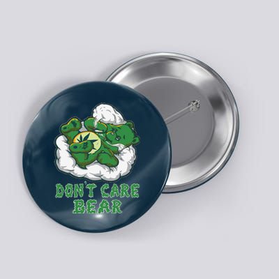 Funny Bear Smoking Weed Cannabis Marijuana 420 Stoner Gift Button