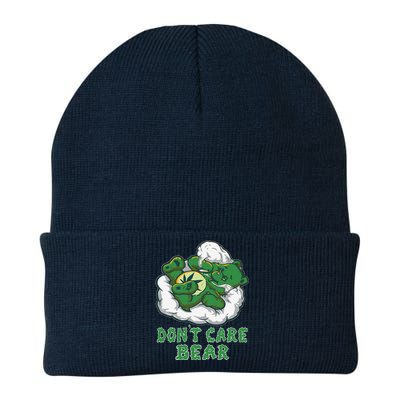 Funny Bear Smoking Weed Cannabis Marijuana 420 Stoner Gift Knit Cap Winter Beanie