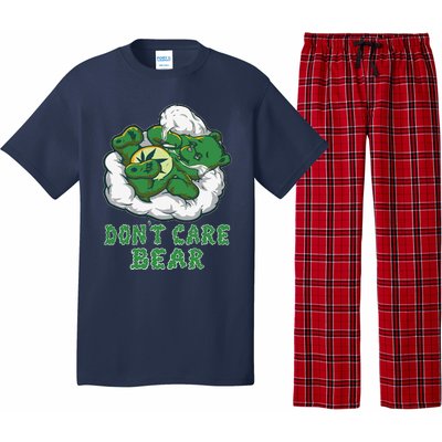 Funny Bear Smoking Weed Cannabis Marijuana 420 Stoner Gift Pajama Set