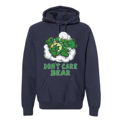 Funny Bear Smoking Weed Cannabis Marijuana 420 Stoner Gift Premium Hoodie