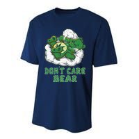 Funny Bear Smoking Weed Cannabis Marijuana 420 Stoner Gift Performance Sprint T-Shirt