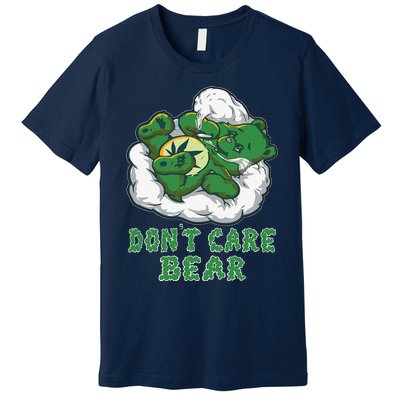 Funny Bear Smoking Weed Cannabis Marijuana 420 Stoner Gift Premium T-Shirt