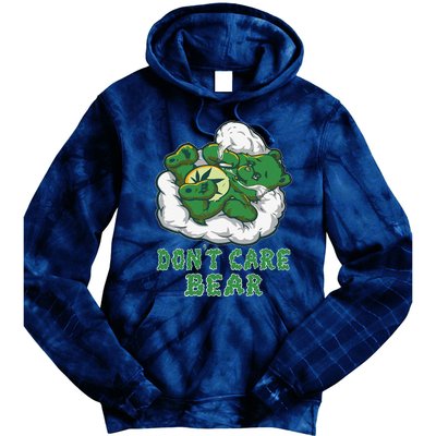 Funny Bear Smoking Weed Cannabis Marijuana 420 Stoner Gift Tie Dye Hoodie