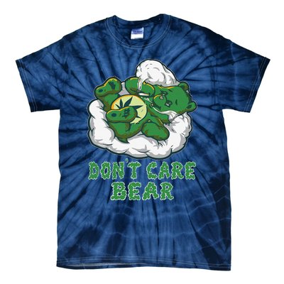 Funny Bear Smoking Weed Cannabis Marijuana 420 Stoner Gift Tie-Dye T-Shirt