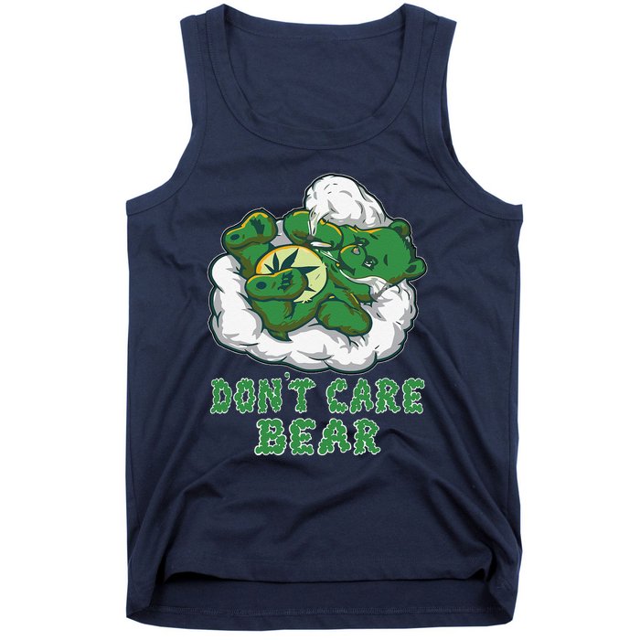 Funny Bear Smoking Weed Cannabis Marijuana 420 Stoner Gift Tank Top