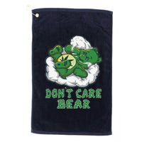 Funny Bear Smoking Weed Cannabis Marijuana 420 Stoner Gift Platinum Collection Golf Towel