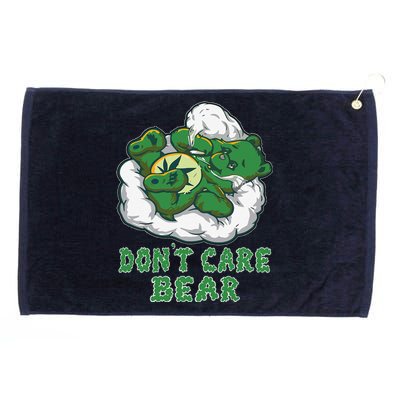 Funny Bear Smoking Weed Cannabis Marijuana 420 Stoner Gift Grommeted Golf Towel