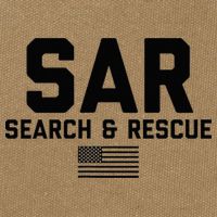 FRONT & BACK Search And Rescue American Flag SAR Team Cotton Canvas Backpack