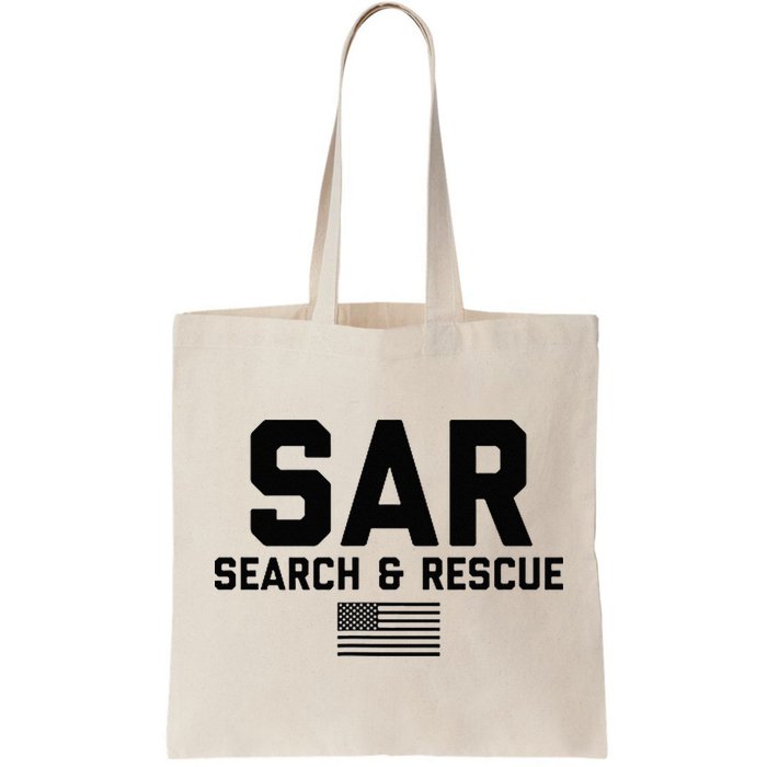 FRONT & BACK Search And Rescue American Flag SAR Team Bag