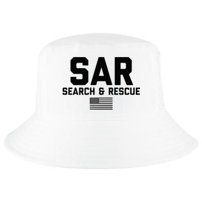 FRONT & BACK Search And Rescue American Flag SAR Team Cool Comfort Performance Bucket Hat