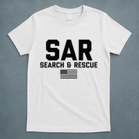 FRONT & BACK Search And Rescue American Flag SAR Team T-Shirt