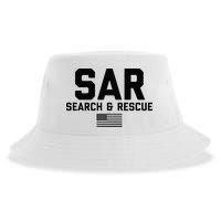 FRONT & BACK Search And Rescue American Flag SAR Team Sustainable Bucket Hat