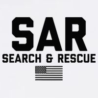 FRONT & BACK Search And Rescue American Flag SAR Team Button