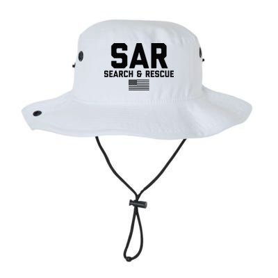 FRONT & BACK Search And Rescue American Flag SAR Team Bucket Hat