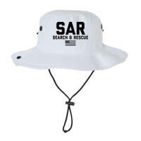 FRONT & BACK Search And Rescue American Flag SAR Team Bucket Hat
