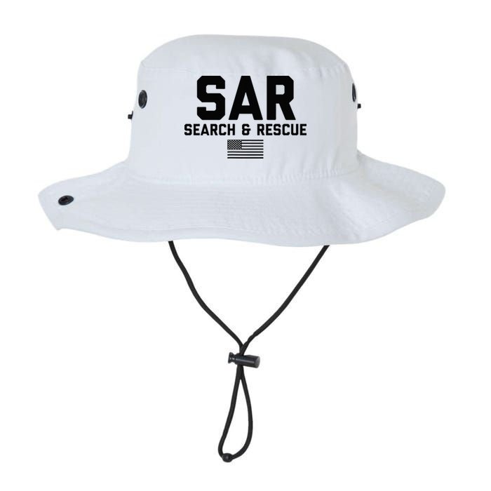 FRONT & BACK Search And Rescue American Flag SAR Team Bucket Hat