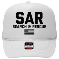 FRONT & BACK Search And Rescue American Flag SAR Team Hat