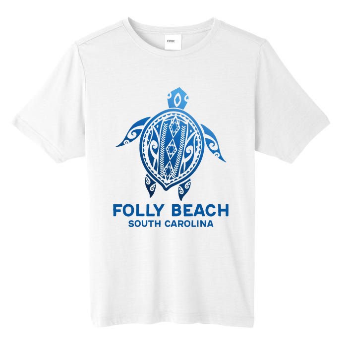 Folly Beach South Carolina Tattoo Blue Sea Turtle Souvenirs Tall Fusion ChromaSoft Performance T-Shirt