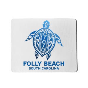 Folly Beach South Carolina Tattoo Blue Sea Turtle Souvenirs Mousepad