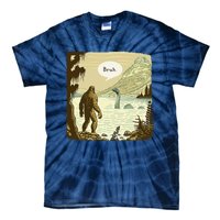 Funny Bigfoot Sasquatch Loch Ness Monster Introvert Bruh Tie-Dye T-Shirt