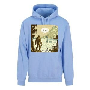 Funny Bigfoot Sasquatch Loch Ness Monster Introvert Bruh Unisex Surf Hoodie