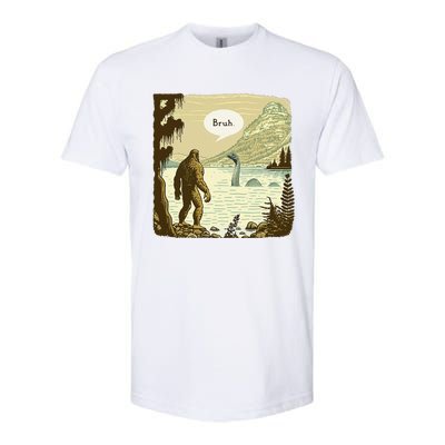 Funny Bigfoot Sasquatch Loch Ness Monster Introvert Bruh Softstyle® CVC T-Shirt