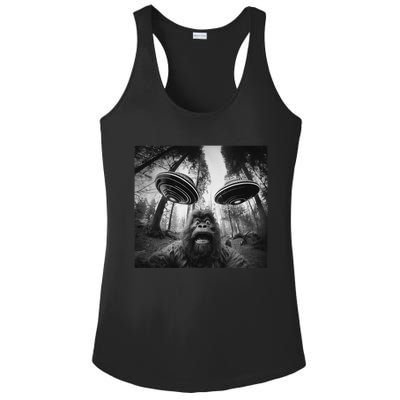 Funny Bigfoot Sasquatch Alien Ufo Cute Ladies PosiCharge Competitor Racerback Tank