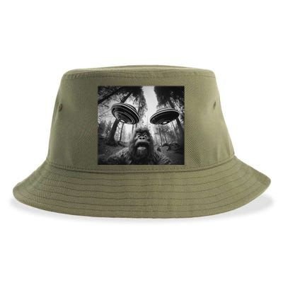 Funny Bigfoot Sasquatch Alien Ufo Cute Sustainable Bucket Hat