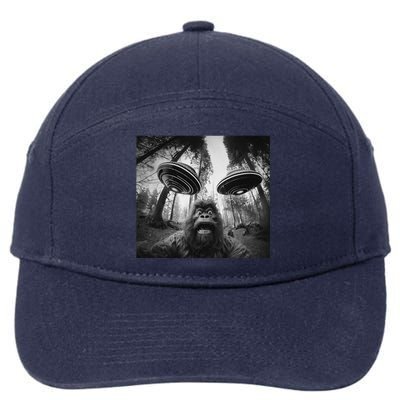 Funny Bigfoot Sasquatch Alien Ufo Cute 7-Panel Snapback Hat