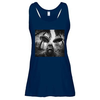 Funny Bigfoot Sasquatch Alien Ufo Cute Ladies Essential Flowy Tank