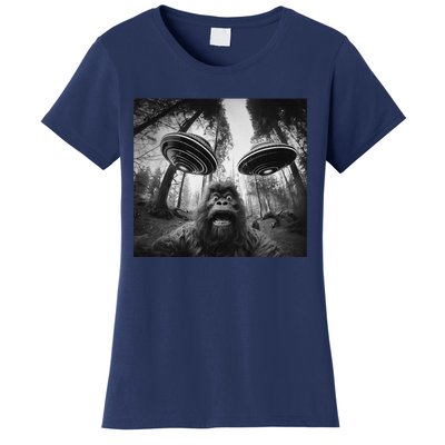 Funny Bigfoot Sasquatch Alien Ufo Cute Women's T-Shirt