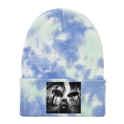 Funny Bigfoot Sasquatch Alien Ufo Cute Tie Dye 12in Knit Beanie