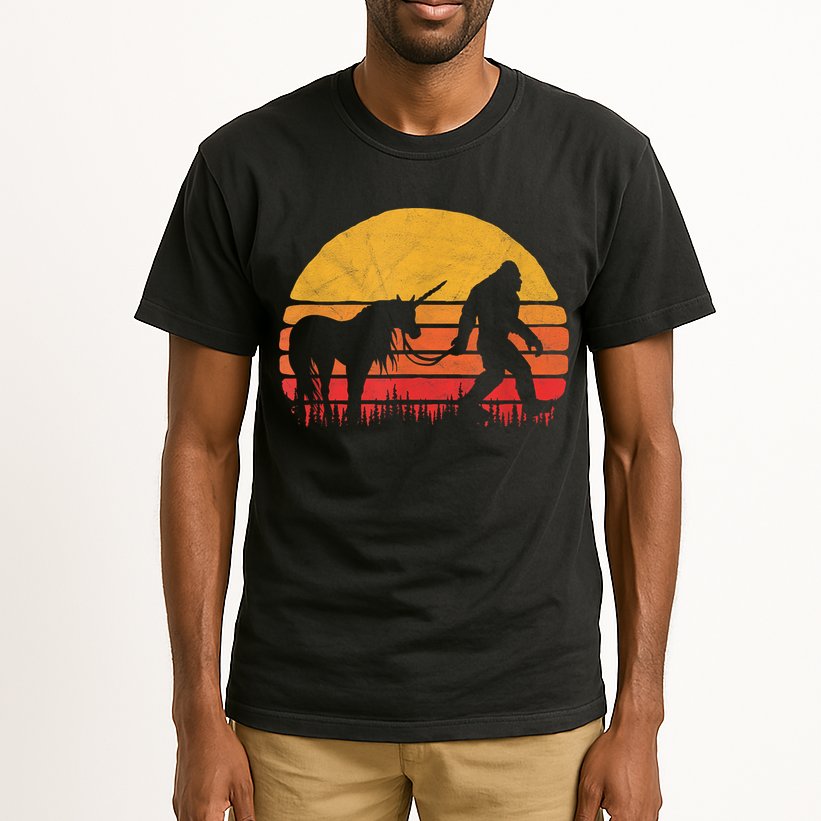Funny Bigfoot Sasquatch & Unicorn Legends! Tall T-Shirt
