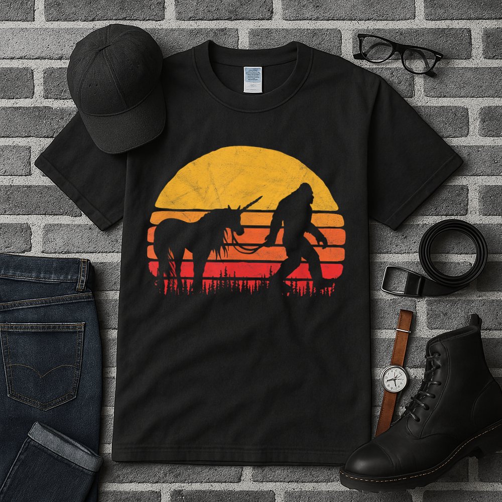 Funny Bigfoot Sasquatch & Unicorn Legends! Tall T-Shirt
