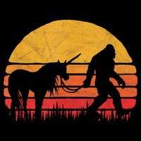 Funny Bigfoot Sasquatch & Unicorn Legends! Tall T-Shirt