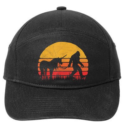 Funny Bigfoot Sasquatch & Unicorn Legends! 7-Panel Snapback Hat